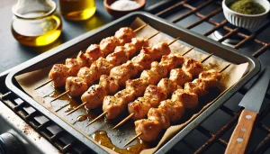 Place the skewers directly on the grill grates