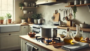 Heat 2 tablespoons of olive oil in a large, heavy-based pot or Dutch oven over medium-high heat