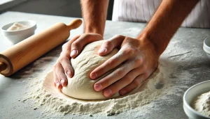 If kneading by hand, transfer the dough to a lightly floured surface and knead for about 10 minutes until smooth and elastic