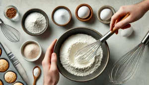 In a separate bowl, whisk together the flour, salt, baking soda, and sugar