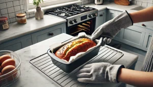 Once baked, remove from the oven and allow the tea loaf to cool in the tin for 10 minutes before transferring it to a wire rack to cool completely