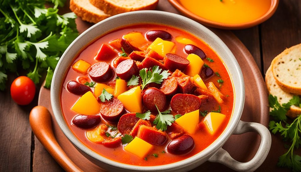 Spanish chorizo soup