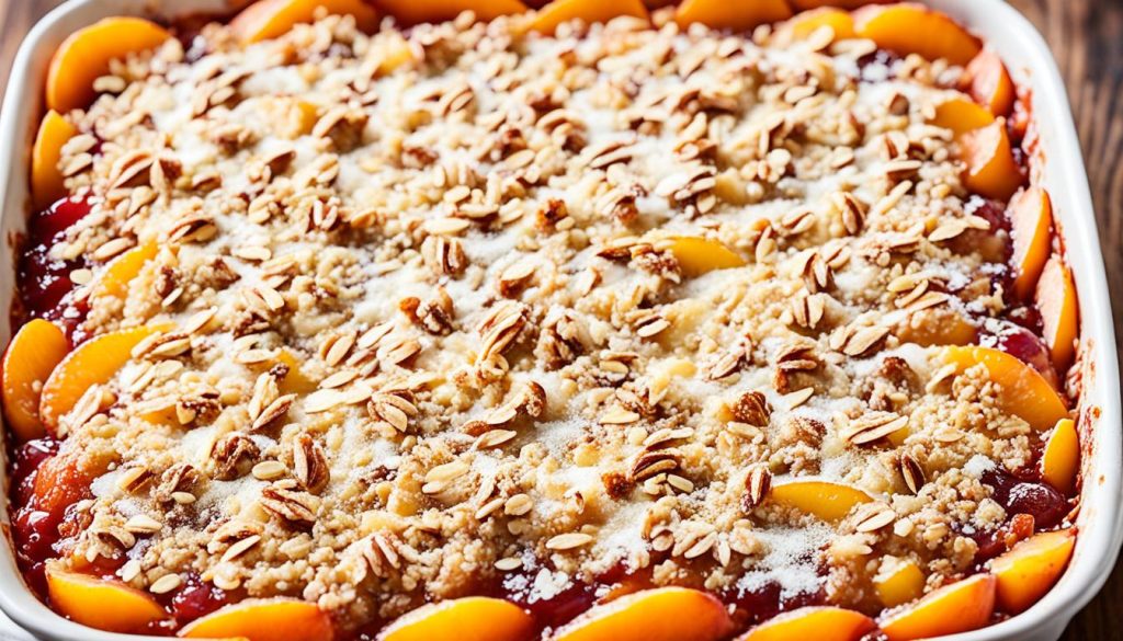 Peach Cobbler with Oats