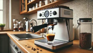 Start by brewing a strong shot of espresso. Use freshly ground coffee beans and extract the espresso according to your espresso machine's instructions