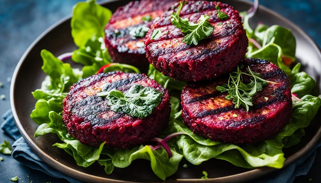 beetroot burger patties image