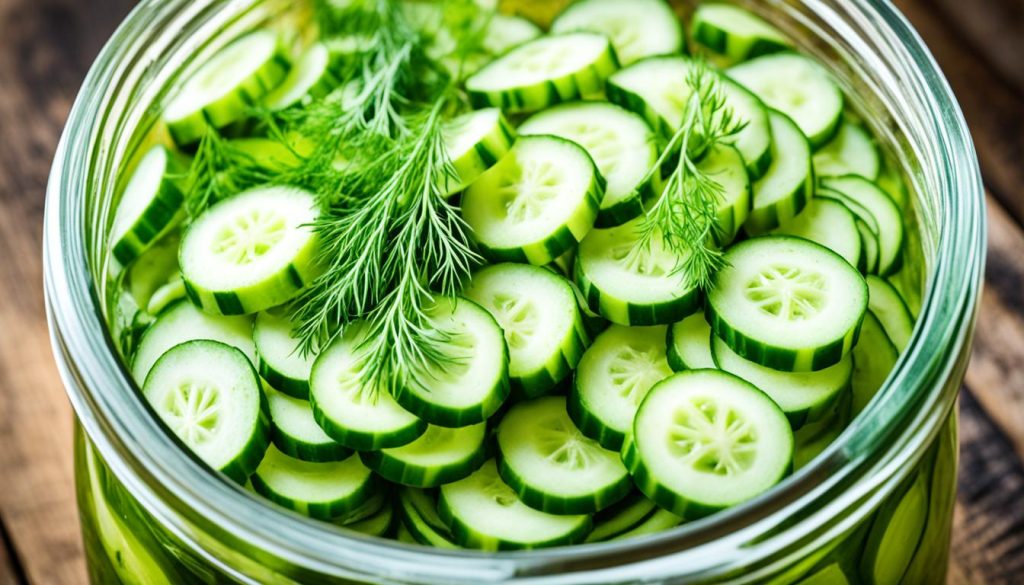 crunchy pickled cucumber