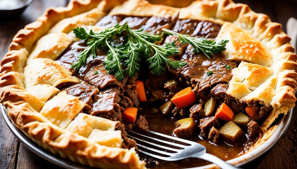 hearty steak and ale pie