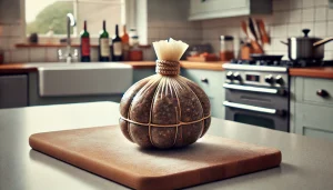 Securely tie off the casing at both ends to prevent spills