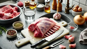 Thoroughly clean and trim the lamb pluck