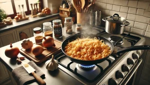 Add the minced garlic and ginger to the pan, cooking for an additional minute until fragrant