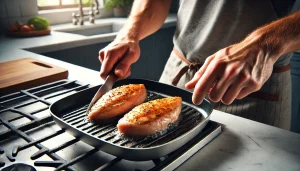 Grill or pan-sear the chicken until fully cooked, about 6-8 minutes per side