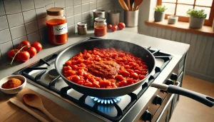 Stir in the chopped tomatoes and tomato paste, cooking until the tomatoes soften and the mixture is well combined (about 5-7 minutes)